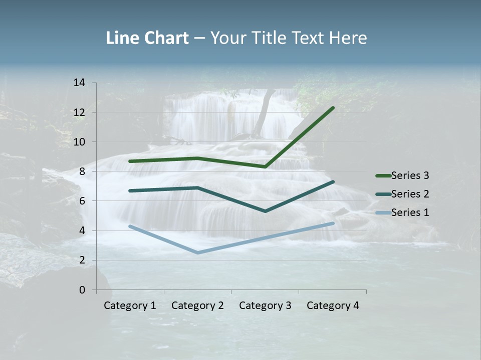 A Waterfall In The Middle Of A Forest PowerPoint Template