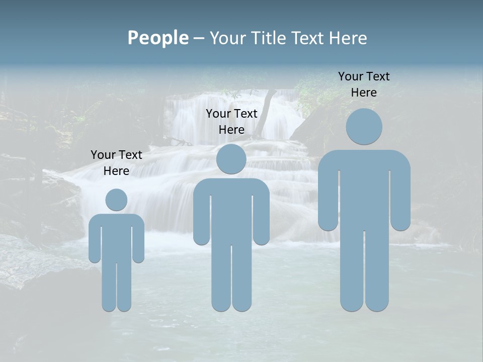 A Waterfall In The Middle Of A Forest PowerPoint Template