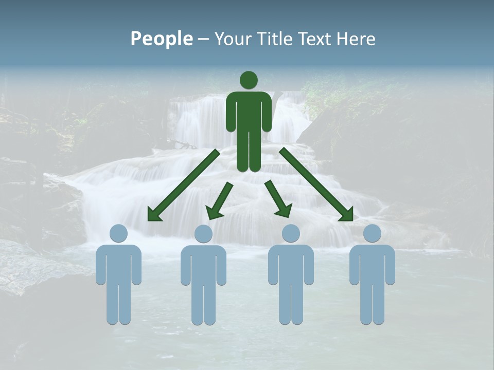 A Waterfall In The Middle Of A Forest PowerPoint Template