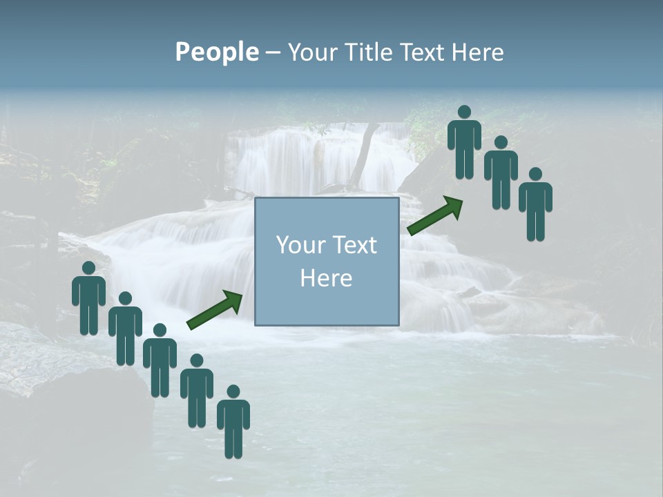 A Waterfall In The Middle Of A Forest PowerPoint Template