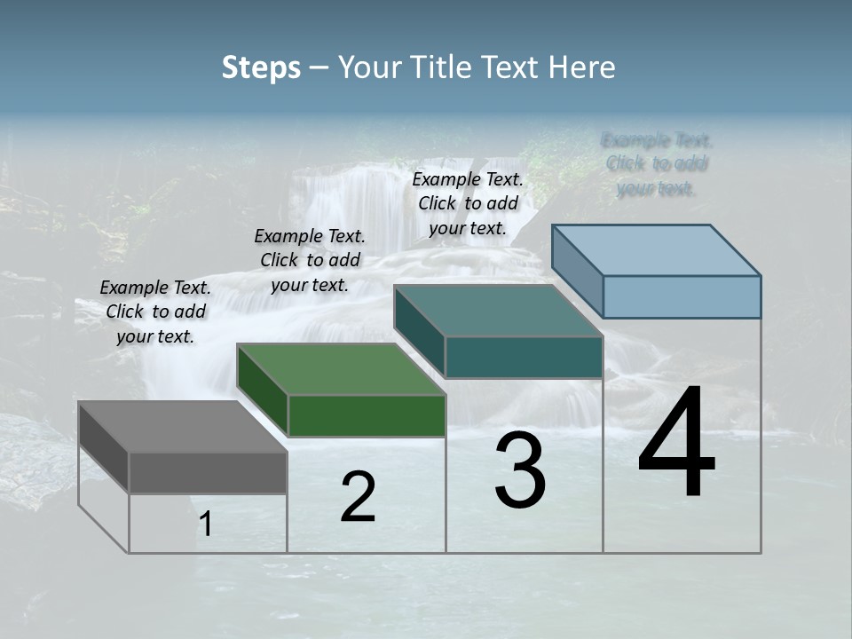 A Waterfall In The Middle Of A Forest PowerPoint Template