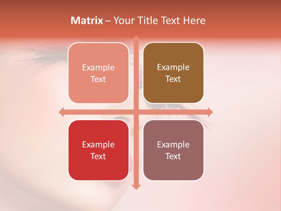 A Woman's Face With Pink And Purple Makeup PowerPoint Template