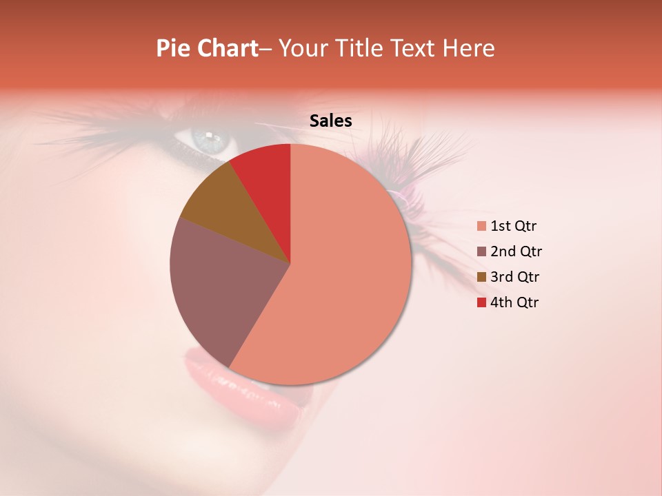 A Woman's Face With Pink And Purple Makeup PowerPoint Template