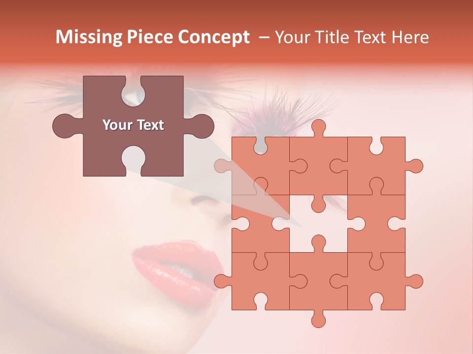 A Woman's Face With Pink And Purple Makeup PowerPoint Template