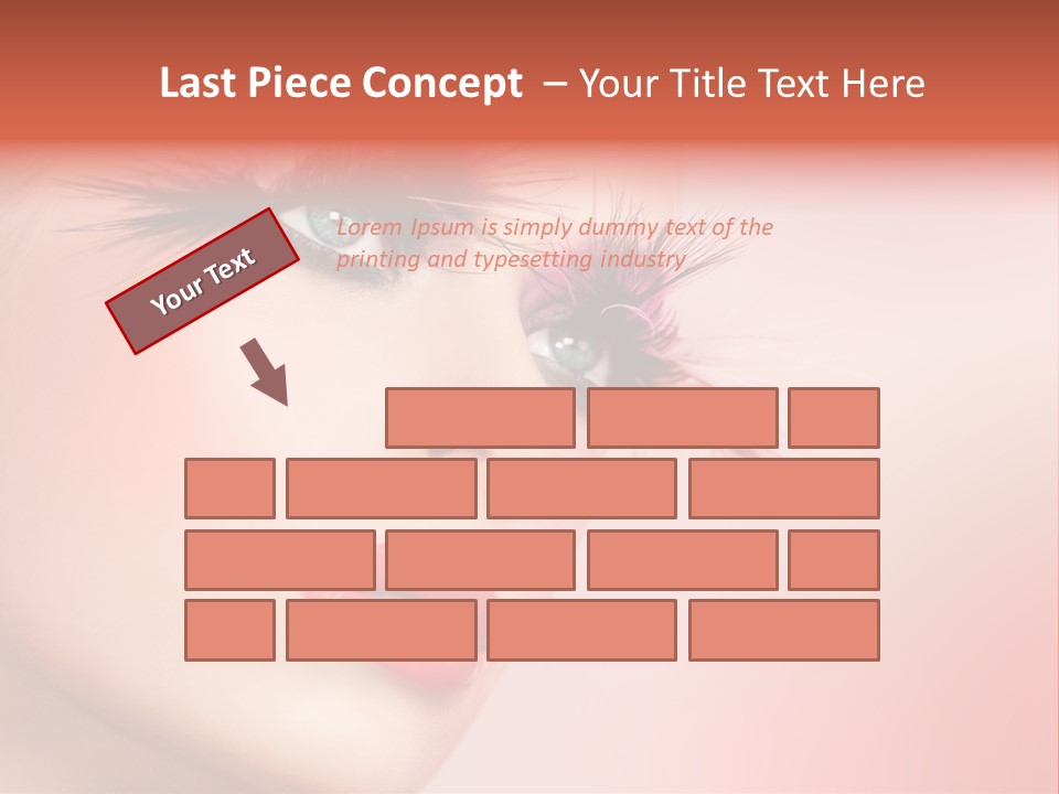 A Woman's Face With Pink And Purple Makeup PowerPoint Template