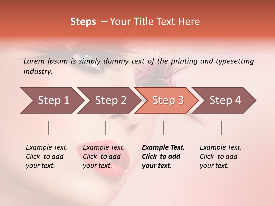 A Woman's Face With Pink And Purple Makeup PowerPoint Template