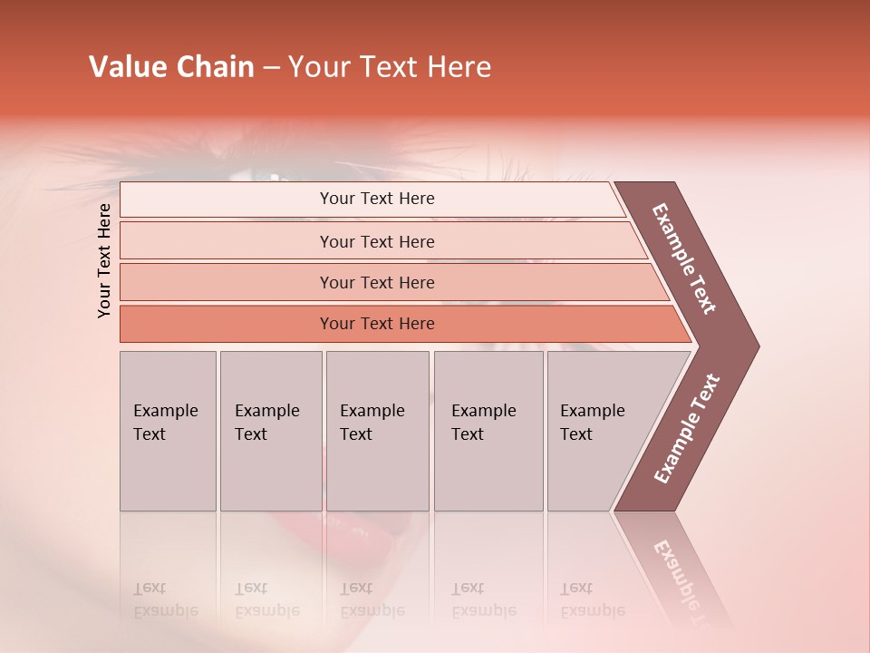 A Woman's Face With Pink And Purple Makeup PowerPoint Template