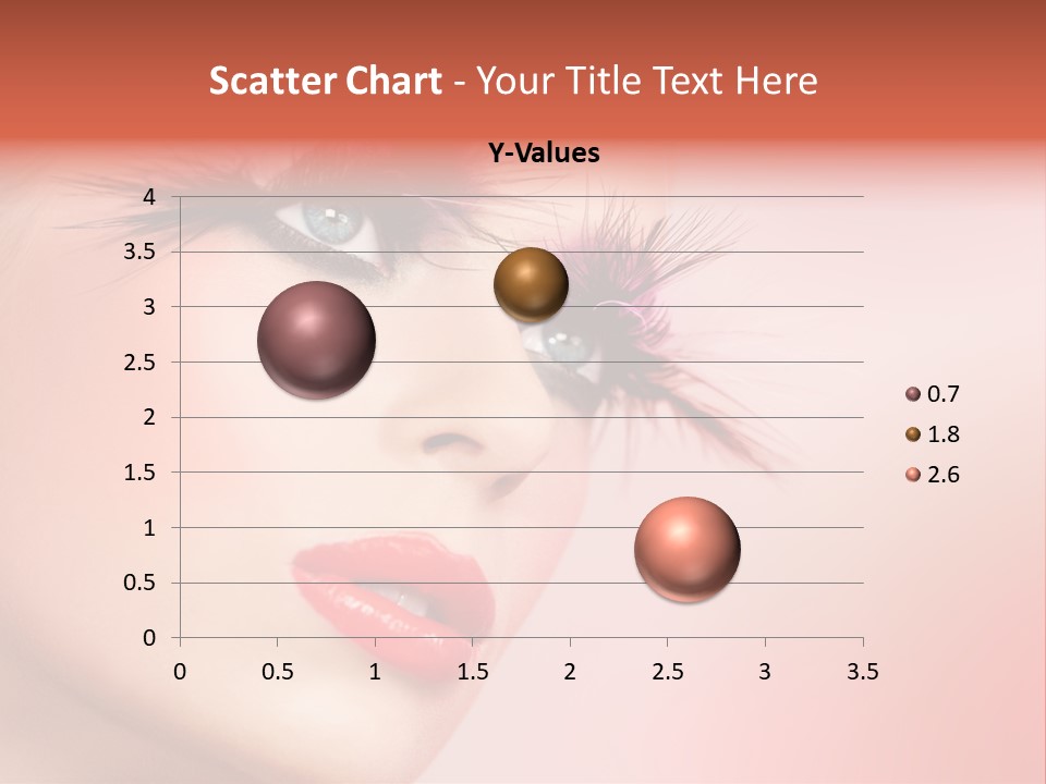 A Woman's Face With Pink And Purple Makeup PowerPoint Template