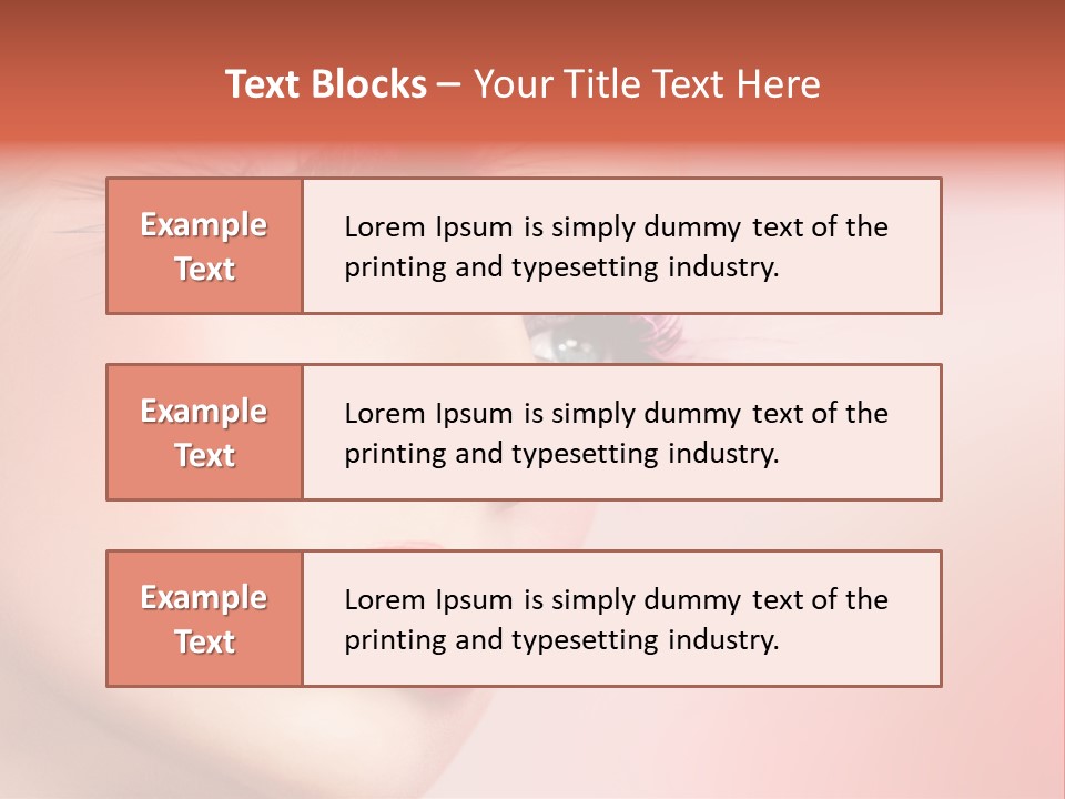 A Woman's Face With Pink And Purple Makeup PowerPoint Template
