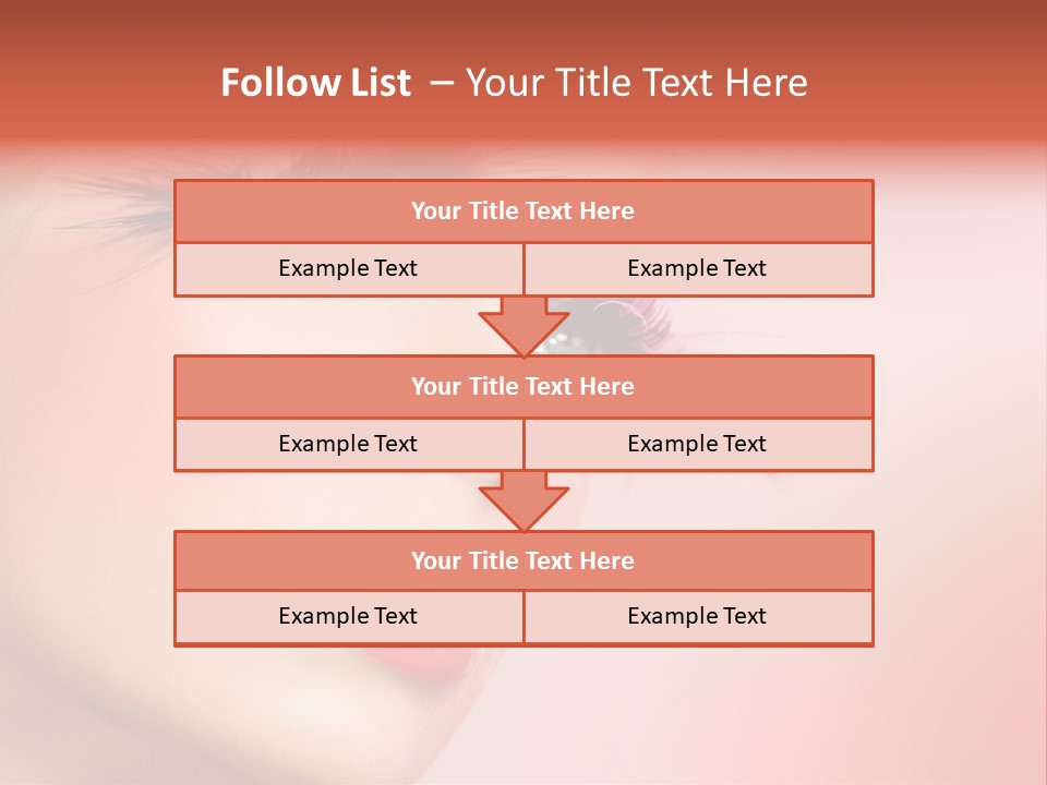 A Woman's Face With Pink And Purple Makeup PowerPoint Template