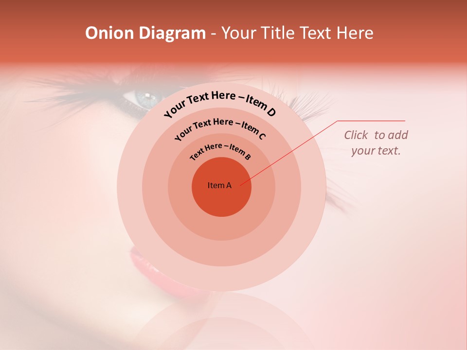 A Woman's Face With Pink And Purple Makeup PowerPoint Template