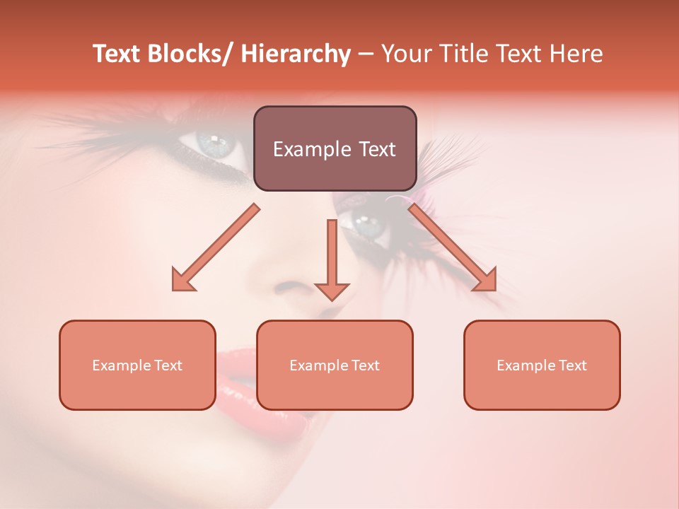 A Woman's Face With Pink And Purple Makeup PowerPoint Template