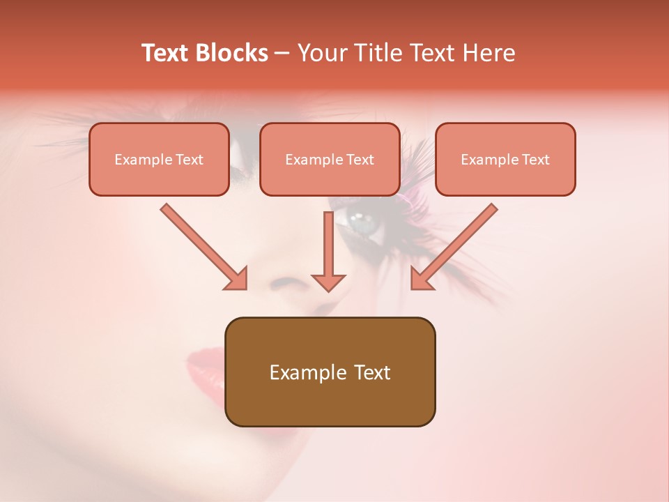 A Woman's Face With Pink And Purple Makeup PowerPoint Template