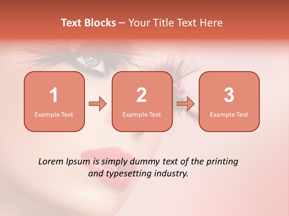 A Woman's Face With Pink And Purple Makeup PowerPoint Template