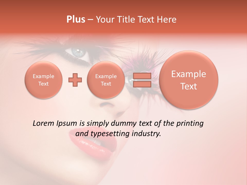 A Woman's Face With Pink And Purple Makeup PowerPoint Template