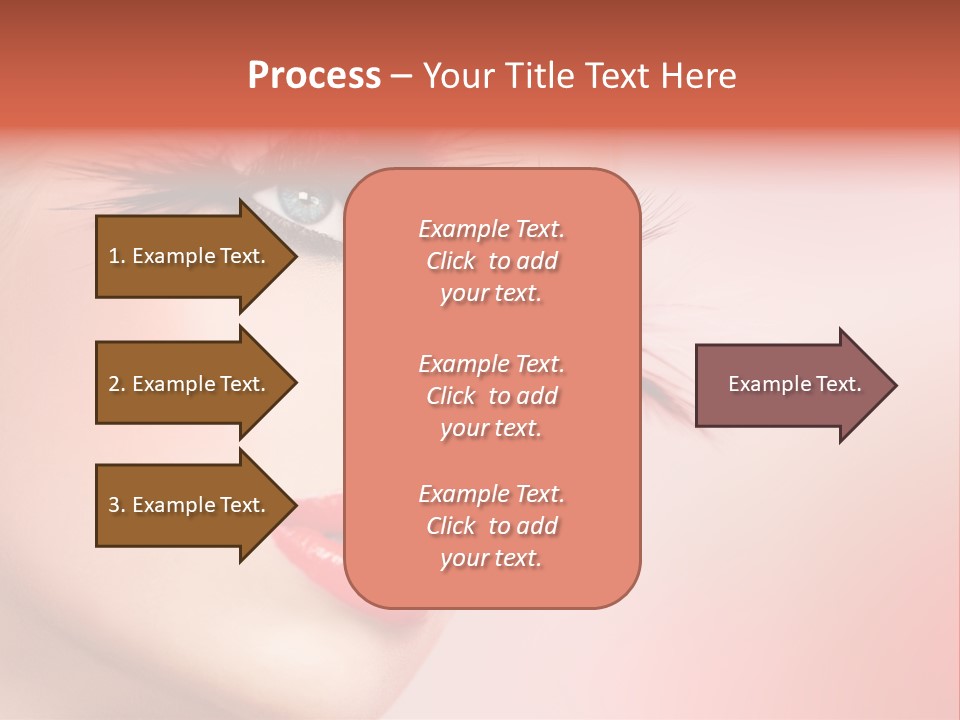 A Woman's Face With Pink And Purple Makeup PowerPoint Template