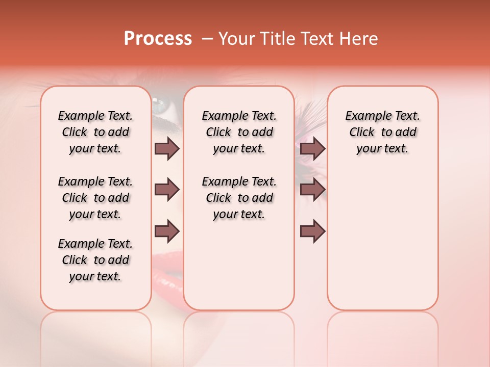A Woman's Face With Pink And Purple Makeup PowerPoint Template