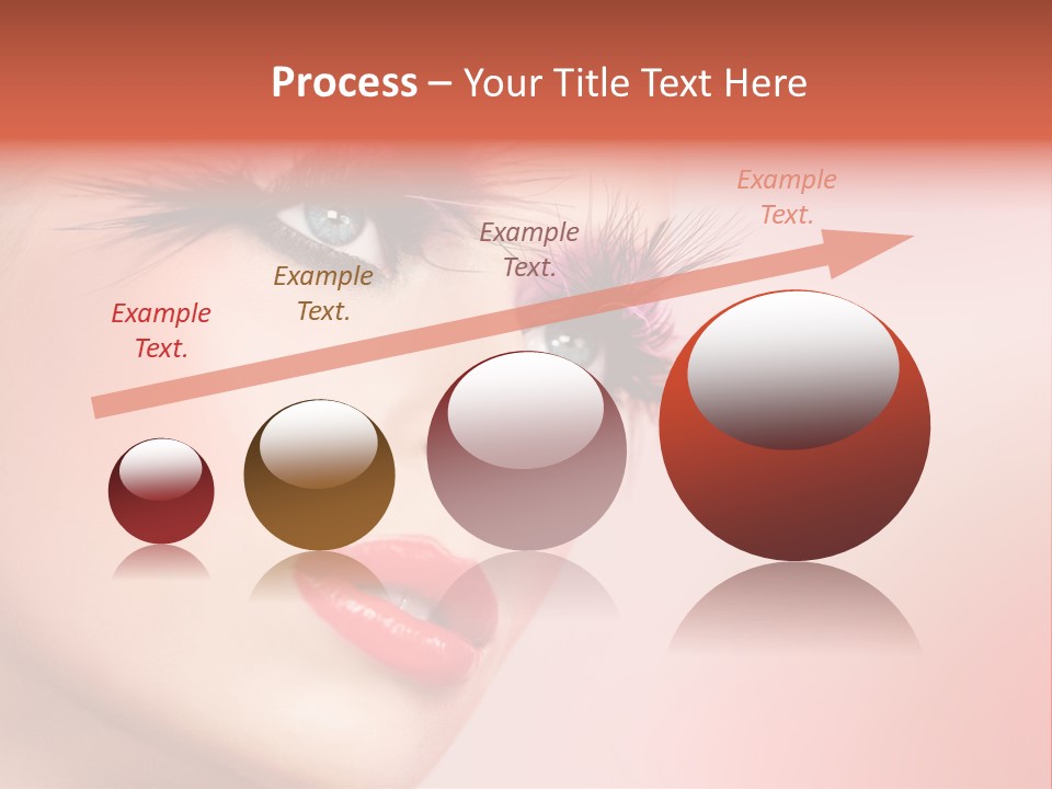 A Woman's Face With Pink And Purple Makeup PowerPoint Template
