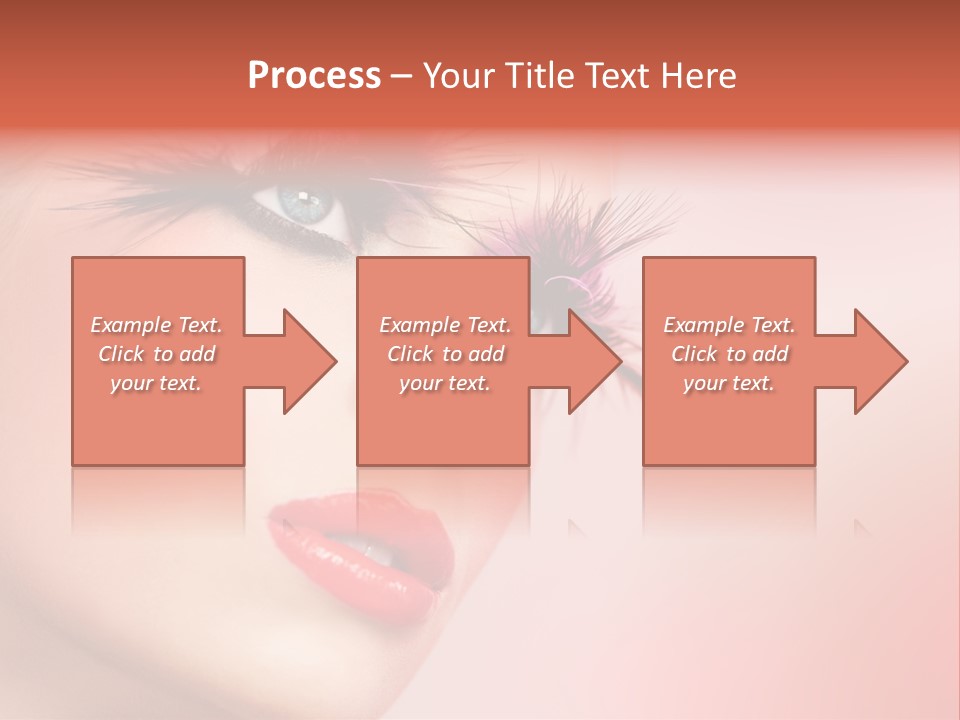 A Woman's Face With Pink And Purple Makeup PowerPoint Template