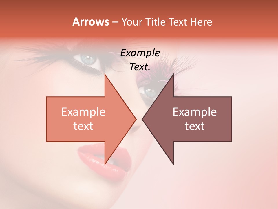 A Woman's Face With Pink And Purple Makeup PowerPoint Template