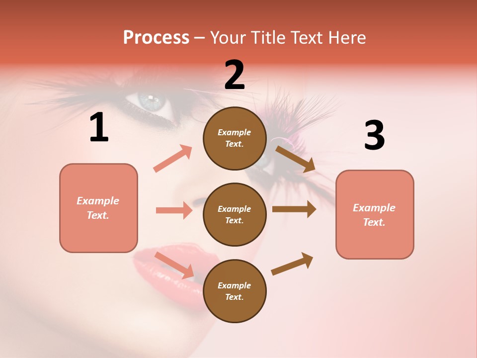 A Woman's Face With Pink And Purple Makeup PowerPoint Template