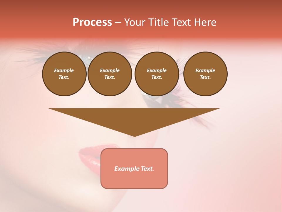 A Woman's Face With Pink And Purple Makeup PowerPoint Template