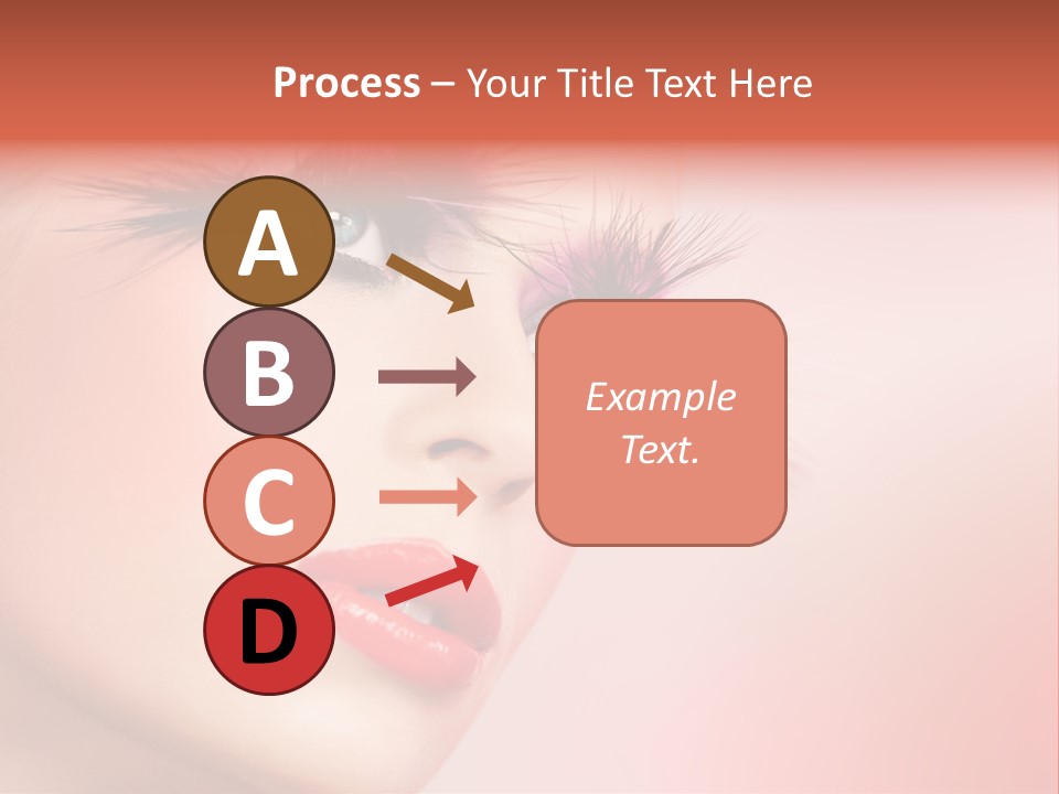 A Woman's Face With Pink And Purple Makeup PowerPoint Template