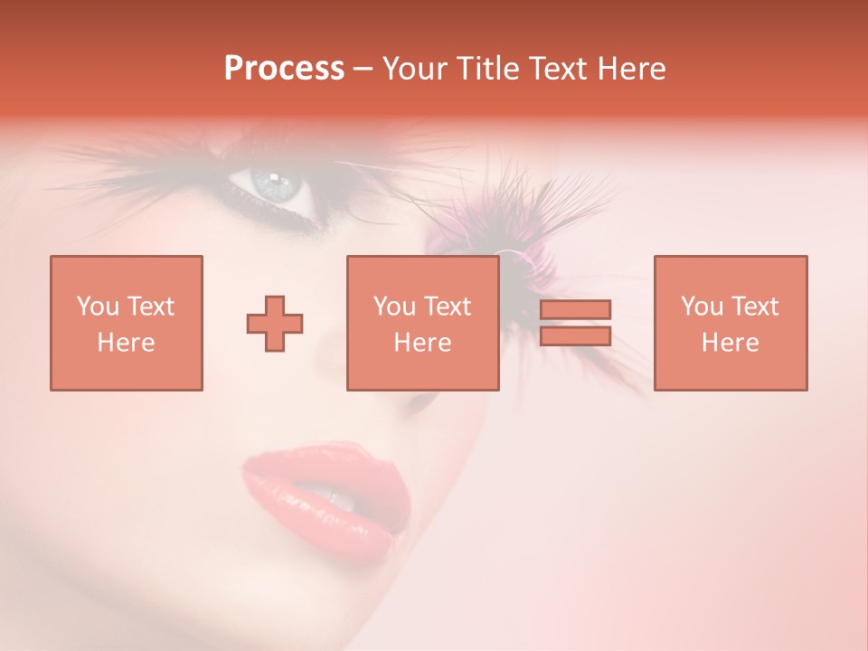 A Woman's Face With Pink And Purple Makeup PowerPoint Template