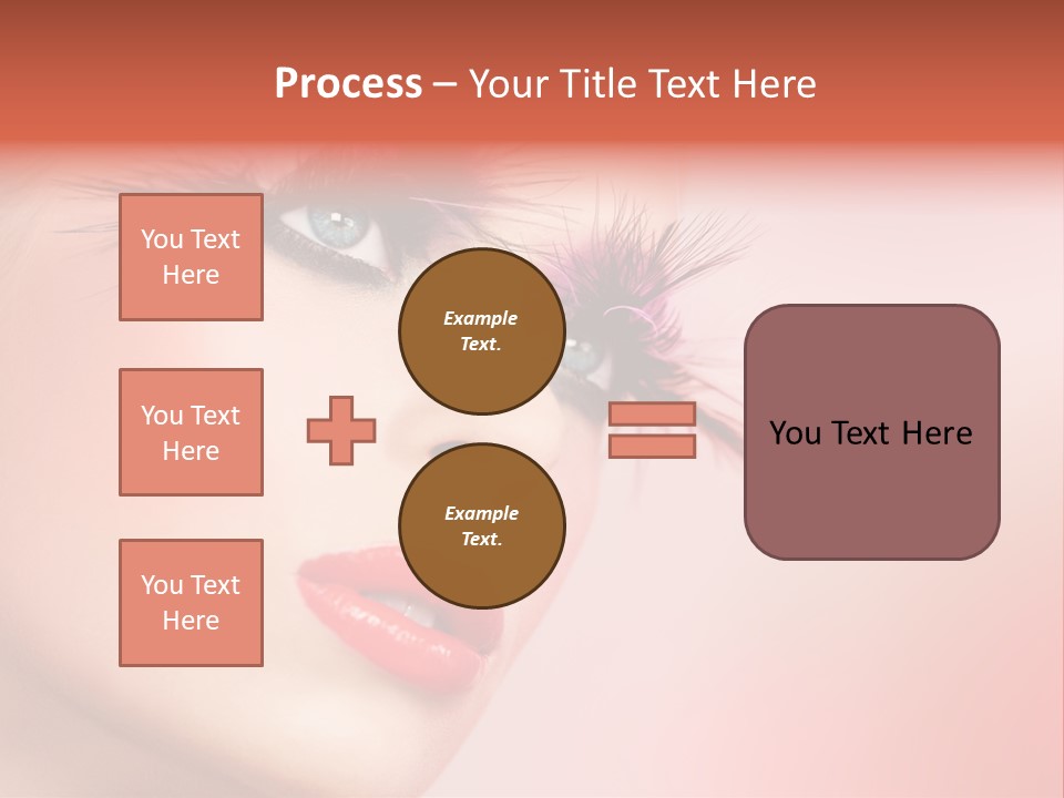 A Woman's Face With Pink And Purple Makeup PowerPoint Template