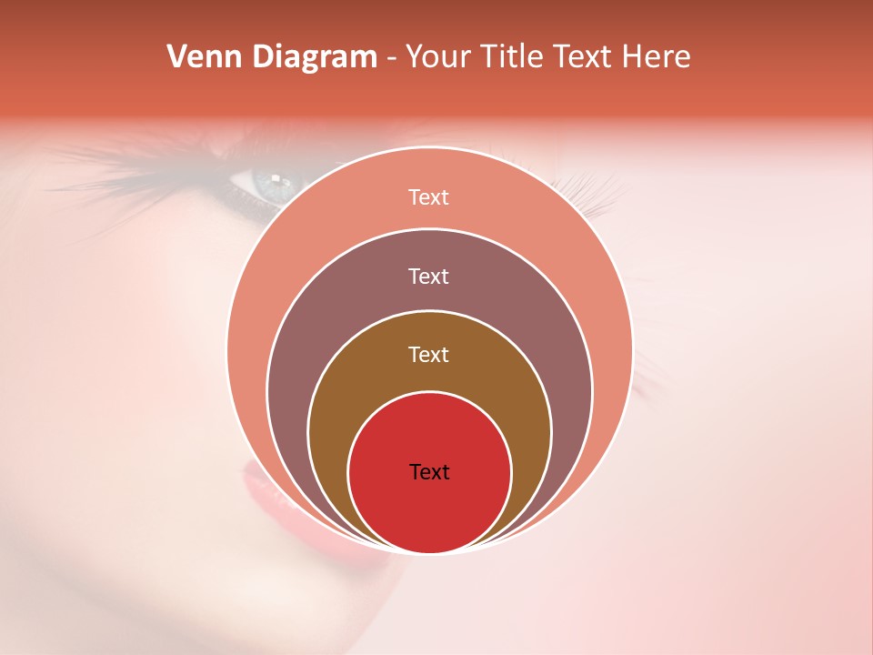 A Woman's Face With Pink And Purple Makeup PowerPoint Template