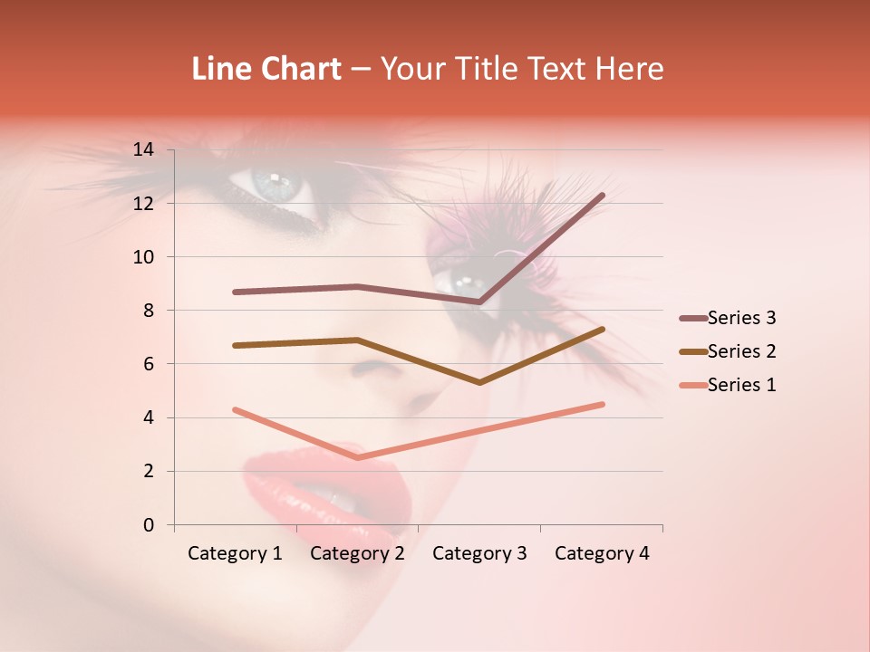 A Woman's Face With Pink And Purple Makeup PowerPoint Template