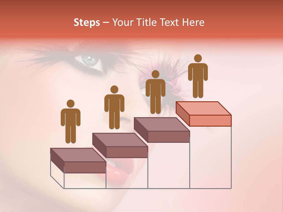 A Woman's Face With Pink And Purple Makeup PowerPoint Template