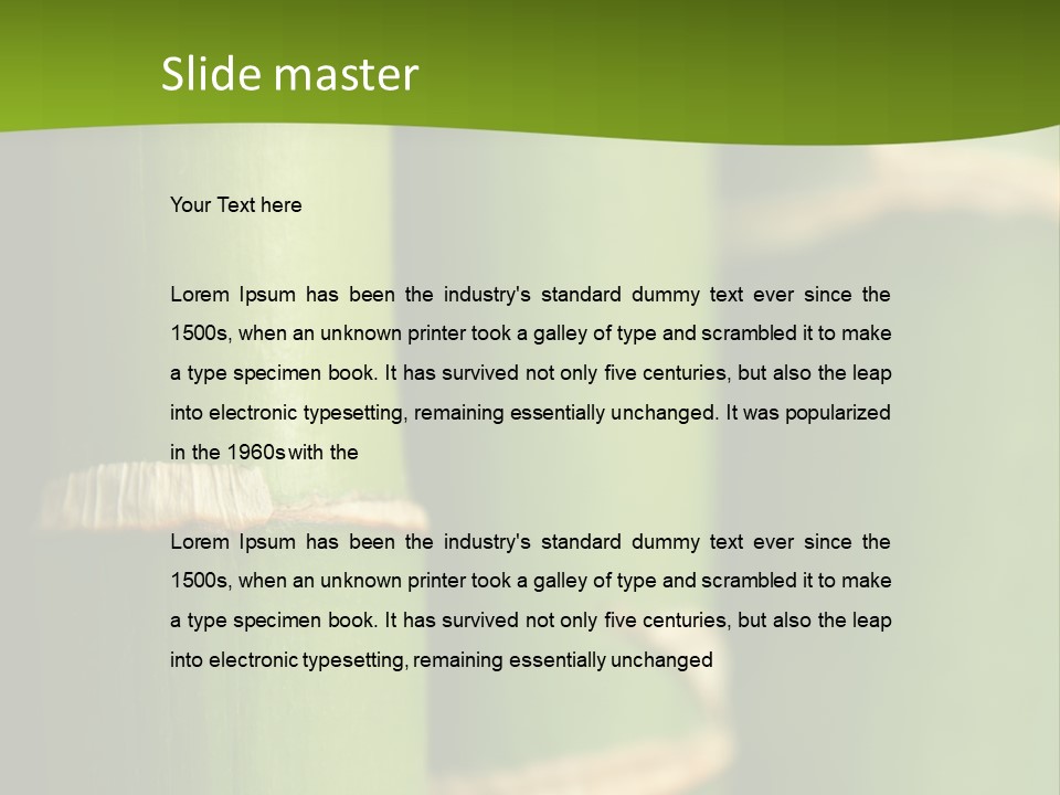 Wood Colour Bamboo PowerPoint Template