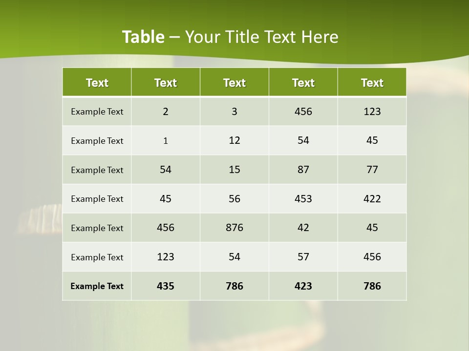 Wood Colour Bamboo PowerPoint Template