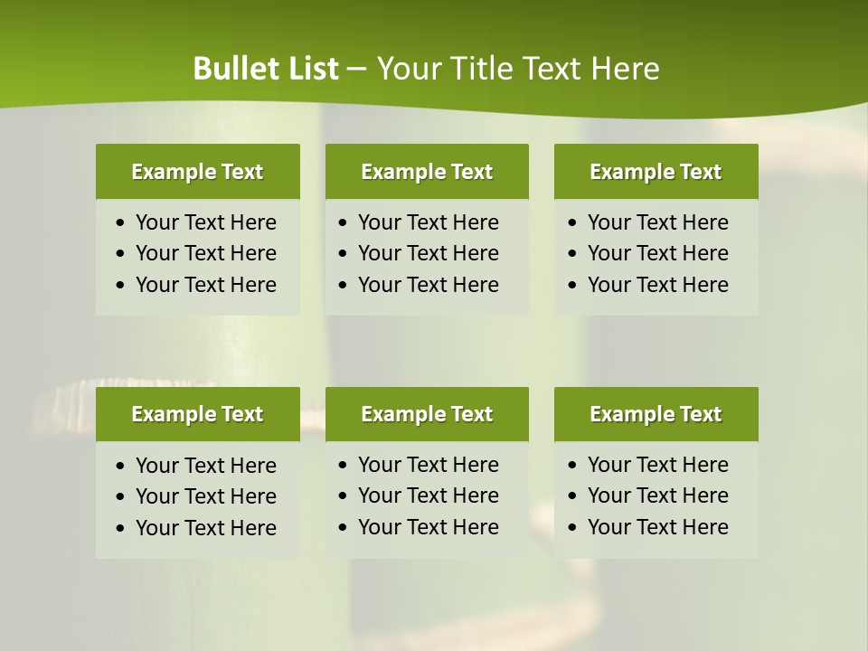 Wood Colour Bamboo PowerPoint Template