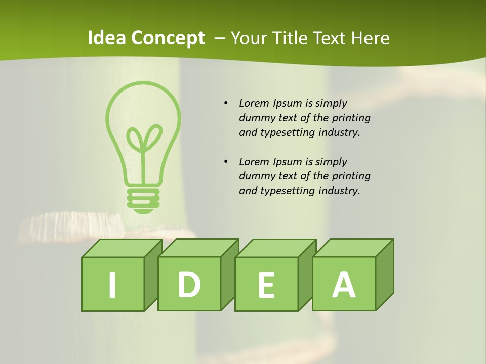 Wood Colour Bamboo PowerPoint Template