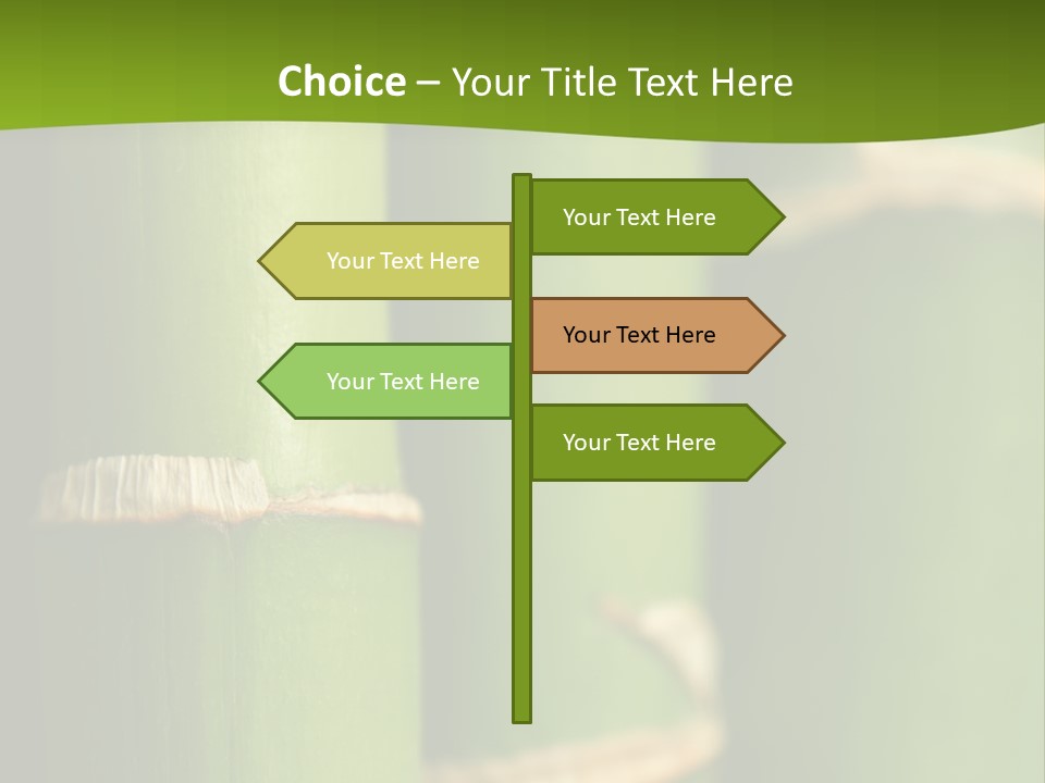 Wood Colour Bamboo PowerPoint Template