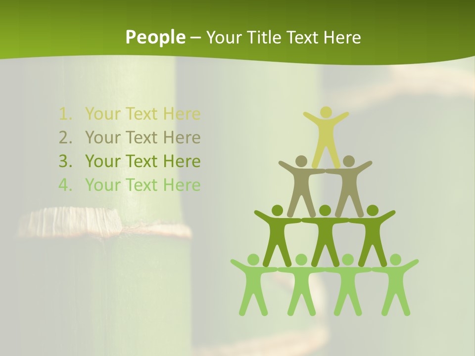 Wood Colour Bamboo PowerPoint Template