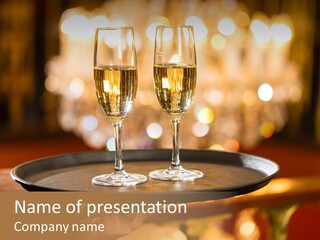 New Year's Eve Elegant Tray PowerPoint Template