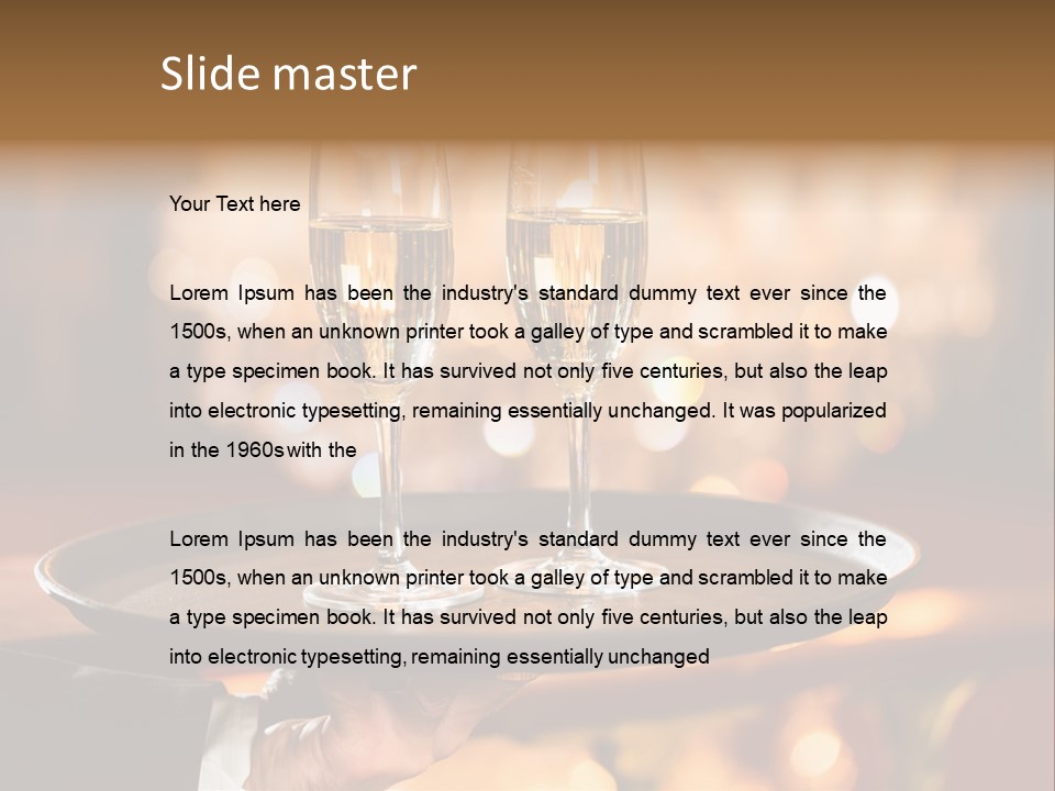 New Year's Eve Elegant Tray PowerPoint Template