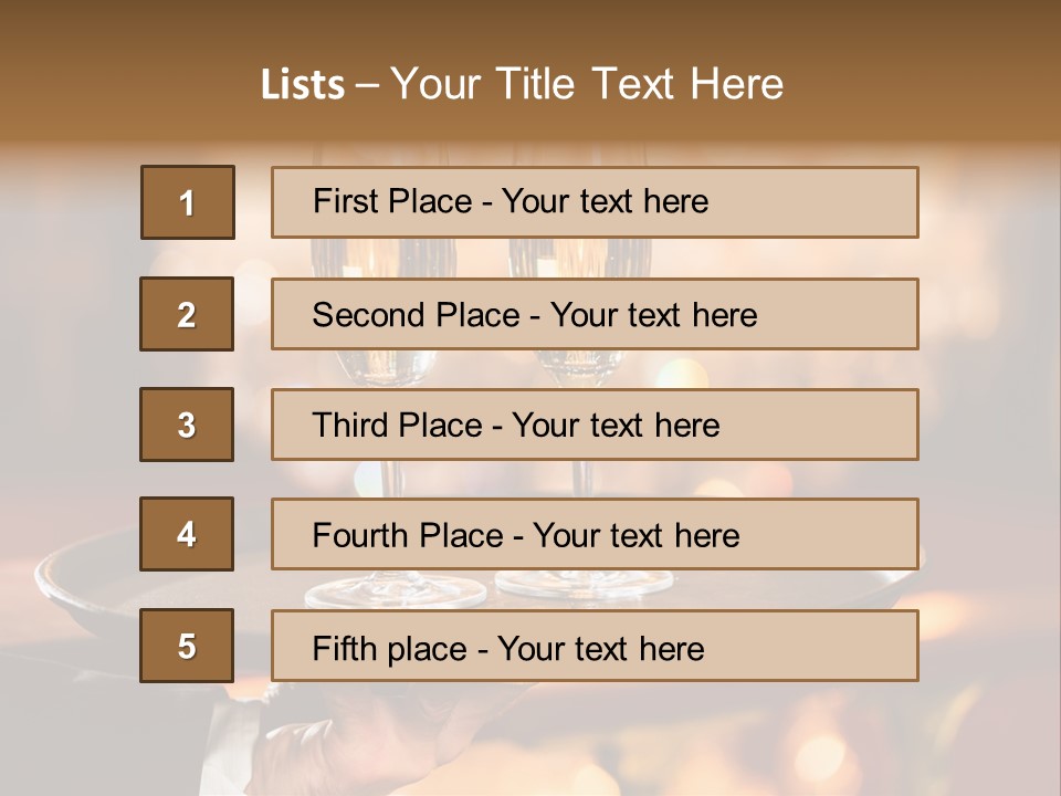 New Year's Eve Elegant Tray PowerPoint Template