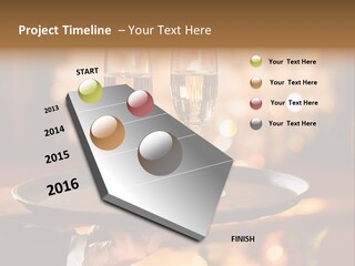 New Year's Eve Elegant Tray PowerPoint Template