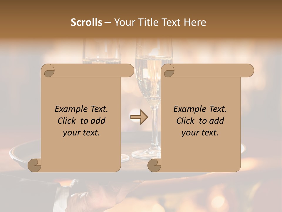 New Year's Eve Elegant Tray PowerPoint Template