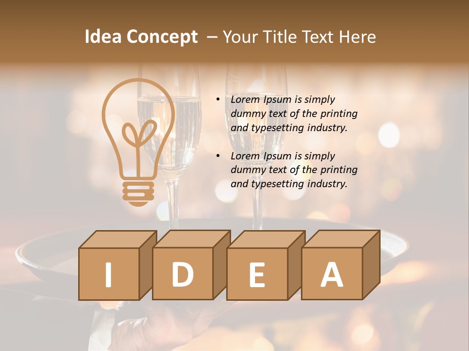 New Year's Eve Elegant Tray PowerPoint Template