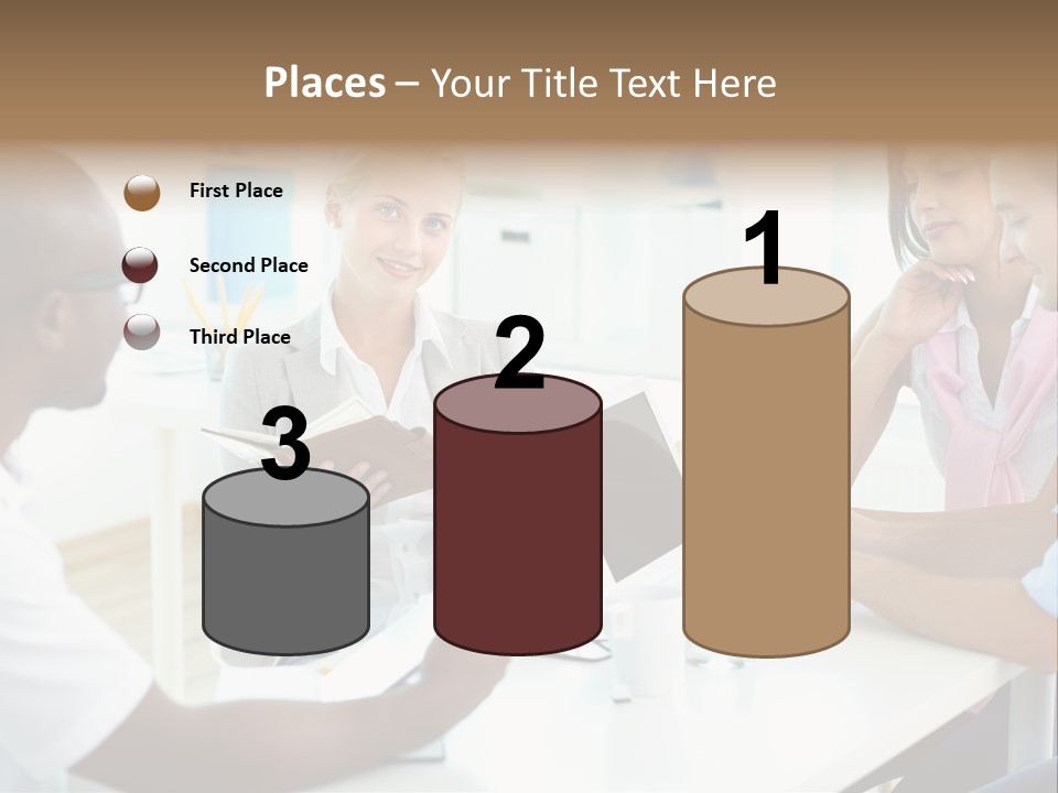 Internship Secretary Discussing PowerPoint Template