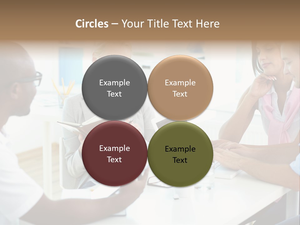 Internship Secretary Discussing PowerPoint Template