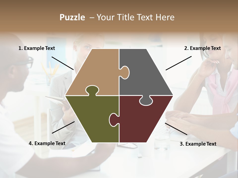 Internship Secretary Discussing PowerPoint Template