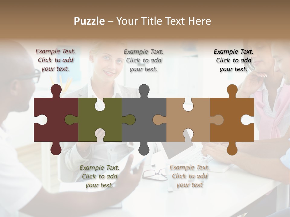 Internship Secretary Discussing PowerPoint Template