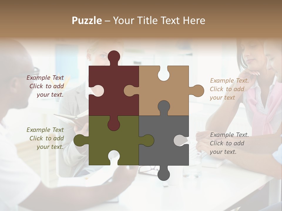 Internship Secretary Discussing PowerPoint Template