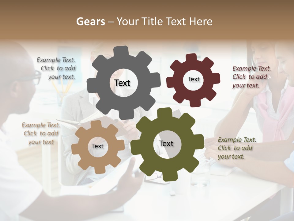 Internship Secretary Discussing PowerPoint Template